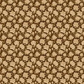 Vintage Rose Engraving Mural Wallpaper in Umber and Cream Mural Wallpaper - room preview 02