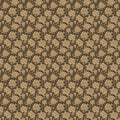 Vintage Rose Line Art Mural Wallpaper —Earthy Monochromatic Style Mural Wallpaper - room preview 02