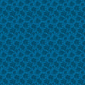 Midnight Rose Floral Mural Wallpaper — Deep Blue Monochromatic Mural Wallpaper - room preview 02