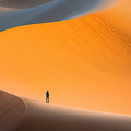 Desert Dune Horizon Mural Wallpaper — Minimalist Landscape Design Mural Wallpaper - room preview 02