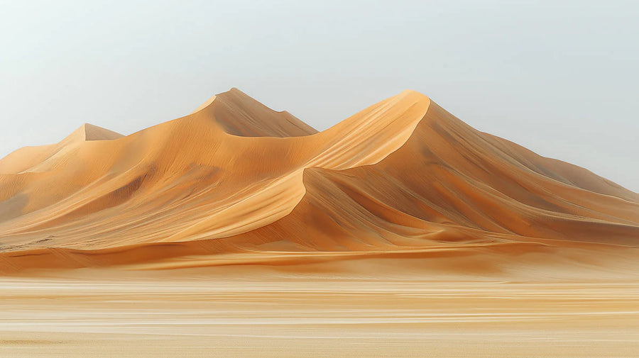 Beach Wallpaper Mural – Coastal Wall Mural – Golden Sand Dune — Minimalist Desert Landscape printable artwork