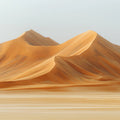 Golden Sand Dune Mural Wallpaper — Minimalist Desert Landscape Mural Wallpaper - room preview 02