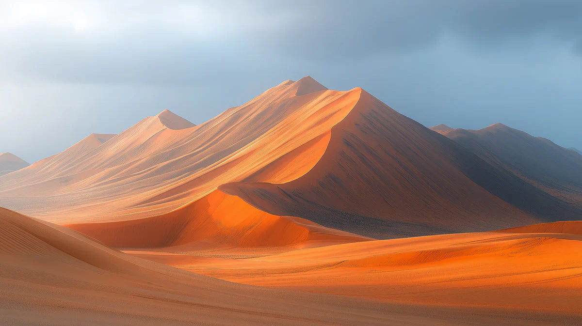 Golden Dune Landscape Mural Wallpaper — Minimalist Horizon Decor Mural Wallpaper - room preview 02