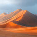 Golden Dune Landscape Mural Wallpaper — Minimalist Horizon Decor Mural Wallpaper - room preview 02
