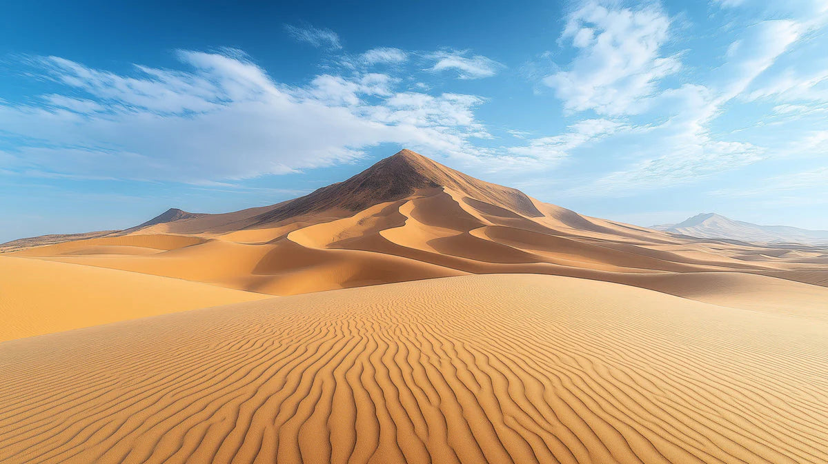 Golden Desert Horizon Mural Wallpaper — Expansive Landscape Design Mural Wallpaper - room preview 02