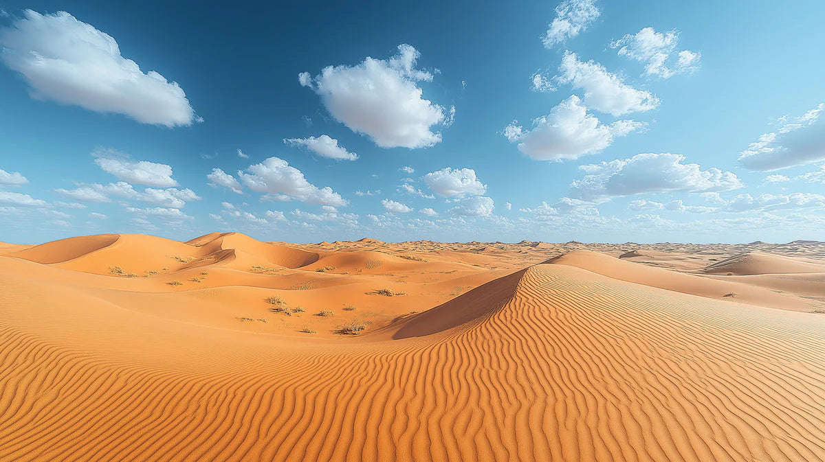 Sahara Dune Horizon Mural Wallpaper — Expansive Desert Landscape Mural Wallpaper - room preview 02
