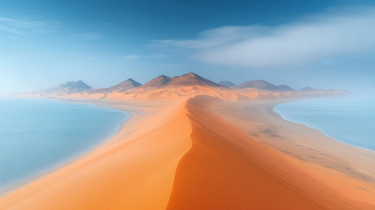 Desert Dune Coastal Landscape Mural Wallpaper — Horizon View Mural Wallpaper - room preview 02