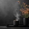 Dried Floral Still Life Mural Wallpaper — Moody Contrast Design Mural Wallpaper - room preview 02