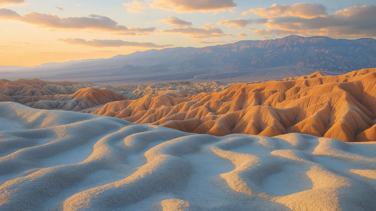 Golden Hour Desert Hills Mural Wallpaper —Warm Landscape Decor Mural Wallpaper - room preview 02