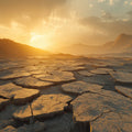 Desert Horizon Sunset Mural Wallpaper — Warm Earth Landscape Mural Wallpaper - room preview 02