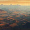 Golden Desert Horizon Mural Wallpaper — Warm Vast Landscape Mural Wallpaper - room preview 02