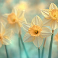 Sun-Kissed Daffodil Floral Mural Wallpaper — Soft Botanical Decor Mural Wallpaper - room preview 02