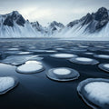 Arctic Ice Sheet Mural Wallpaper — Modern Mountain Landscape Mural Wallpaper - room preview 02