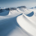 Snowy Arctic Peaks Mural Wallpaper — Minimalist Landscape Mural Wallpaper - room preview 02
