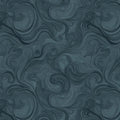 Midnight Teal Swirl Mural Wallpaper — Fluid Abstract Art Mural Wallpaper - room preview 02