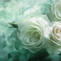 Ethereal White Rose Garden Mural Wallpaper - room preview 02