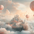 Floating Castle Mural Wallpaper — Whimsical Dreamscape Sky Mural Wallpaper - room preview 02