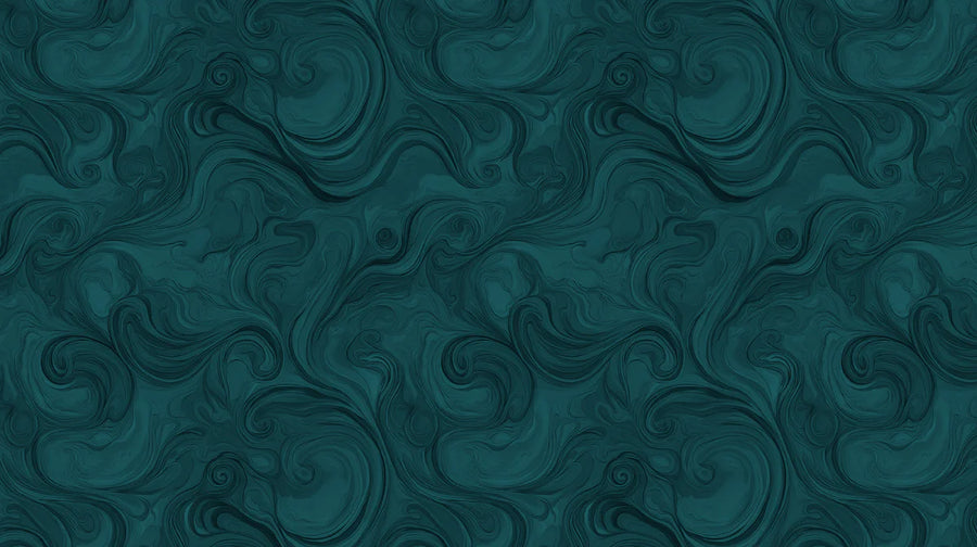 Abstract Wallpaper Mural – Modern Art Wall Mural – Deep Emerald Swirl — Moody Fluid Abstract Pattern printable artwork