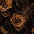 Gilded Rose Floral Mural Wallpaper — Moody Botanical Art Mural Wallpaper - room preview 02