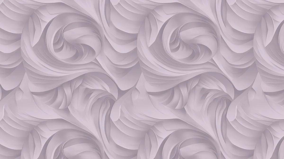 Abstract Swirl Mural Wallpaper in Pale Lilac — Soft Modern Style Mural Wallpaper - room preview 02