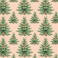 Tiny Pine Grove Mural Wallpaper — Whimsical Nature Illustration Mural Wallpaper - room preview 02