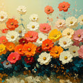 Abstract Floral Oil Painting Mural Wallpaper — Hand-Painted Style Mural Wallpaper - room preview 02