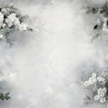 White Floral Garden Mural Wallpaper — Romantic Watercolor Design Mural Wallpaper - room preview 02