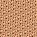 Rustic Pinecone Pattern Mural Wallpaper in Soft Peach Mural Wallpaper - room preview 02