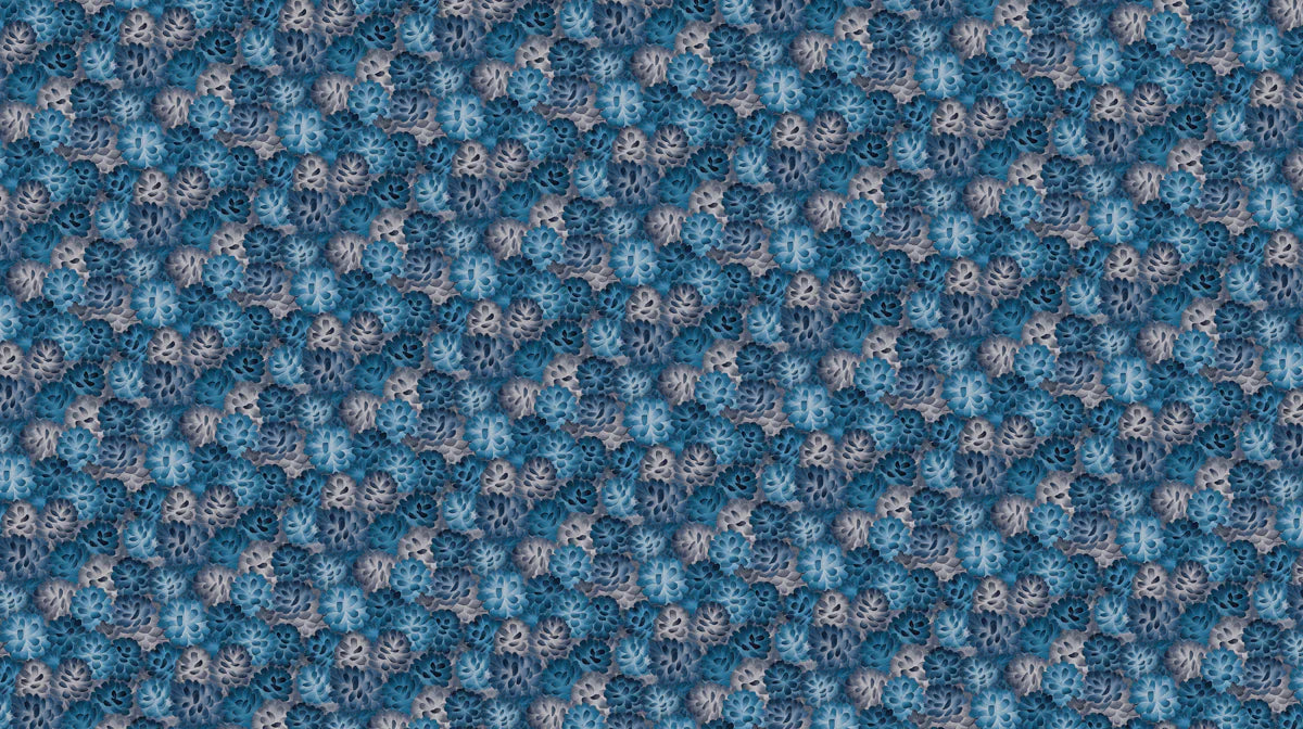 Misty Petal Field Mural Wallpaper — Densely Layered Floral Pattern Mural Wallpaper - room preview 02