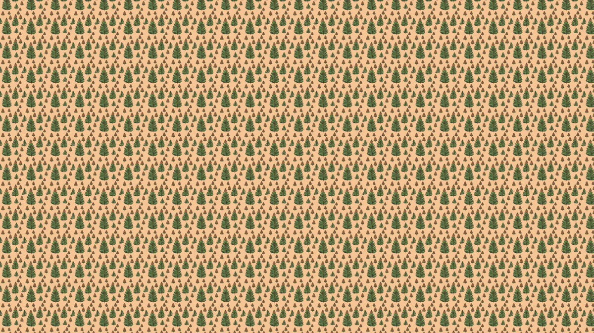 Micro Pine Forest Mural Wallpaper —Soft Earthy Woodland Pattern Mural Wallpaper - room preview 02
