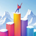 Rainbow Peak Musician Mural Wallpaper — Vibrant Mountain Art Mural Wallpaper - room preview 02