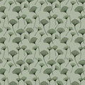 Ginkgo Leaf Mural Wallpaper — Botanical Minimalist Sage Design Mural Wallpaper - room preview 02