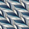 Sculptural Wave Mural Wallpaper — Blue and Gray Abstract Motion Mural Wallpaper - room preview 02