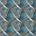 Weathered Scale Armor Mural Wallpaper — Industrial Grunge Motif Mural Wallpaper - room preview 02