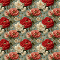 Vintage Floral Peony Mural Wallpaper — Heritage Bloom Design Mural Wallpaper - room preview 02