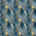 Geometric Mineral Vein Mural Wallpaper Blue, Gray, and Gilded Gold Mural Wallpaper - room preview 02