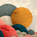 Abstract Circular Layers Mural Wallpaper — Warm Earth Tones Mural Wallpaper - room preview 02
