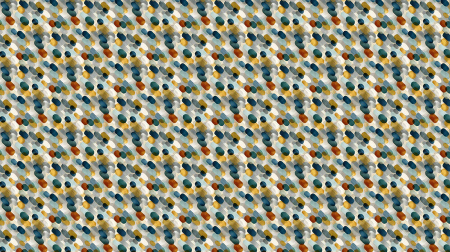 Papier peint mural à pois superposés abstraits — Papier peint mural palette Mid-Century printable artwork