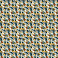 Abstract Overlapping Dot Mural Wallpaper — Mid-Century Palette Mural Wallpaper - room preview 02
