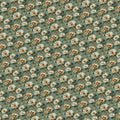 Vintage Floral Field Mural Wallpaper — Muted Teal and Cream Mural Wallpaper - room preview 02