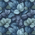 Midnight Canopy Foliage Mural Wallpaper — Botanical Blue Mural Wallpaper - room preview 02