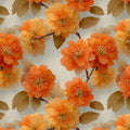 Golden Mandarin Bloom Mural Wallpaper — Warm Floral Art Mural Wallpaper - room preview 02