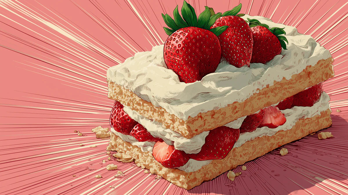 Strawberry Shortcake Mural Wallpaper — Playful Pop Art Design Mural Wallpaper - room preview 02