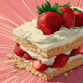 Strawberry Shortcake Mural Wallpaper — Playful Pop Art Design Mural Wallpaper - room preview 02