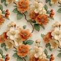 Orchard Blossom Mural Wallpaper — Warm Floral Botanical Mural Wallpaper - room preview 02