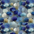 Indigo Leaf Canopy Mural Wallpaper — Botanical Blue Pattern Mural Wallpaper - room preview 02