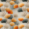 Ginkgo Leaf Mural Wallpaper — Modern Botanical Wall Decor Mural Wallpaper - room preview 02