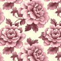 Dusty Rose Peony Bloom Mural Wallpaper — Vintage Floral Style Mural Wallpaper - room preview 02
