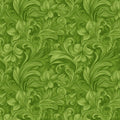 Vibrant Lime Scrollwork Mural Wallpaper — Lush Botanical Art Mural Wallpaper - room preview 02