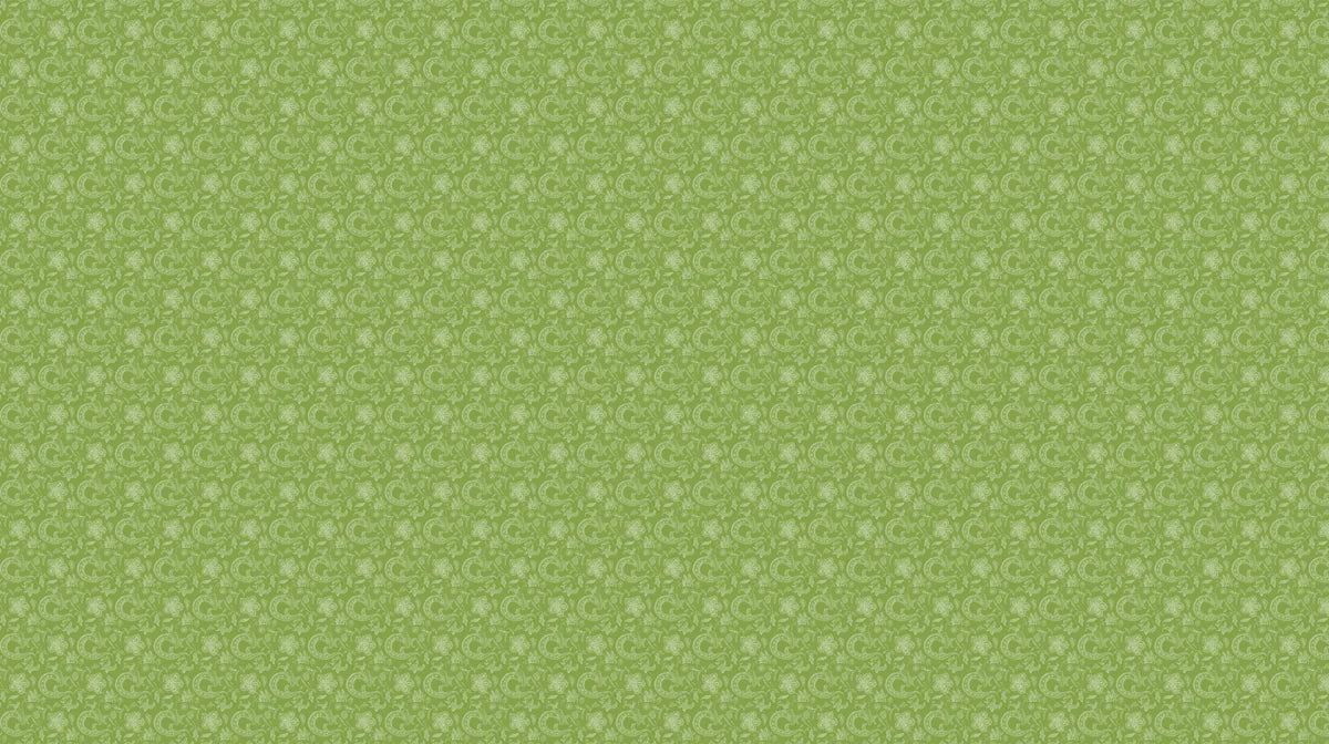 Whispering Lime Paisley Mural Wallpaper — Delicate Floral Motif Mural Wallpaper - room preview 02